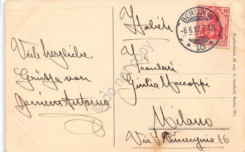 Cartolina Berlin Konigl. Opernhaus 1912