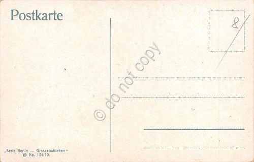 Cartolina Berlin unter der Linder illustrata | Immagine Gallery 2