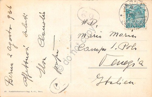 Cartolina Bern Kornhausbrucke und die Alpen1936 | Immagine Gallery 2