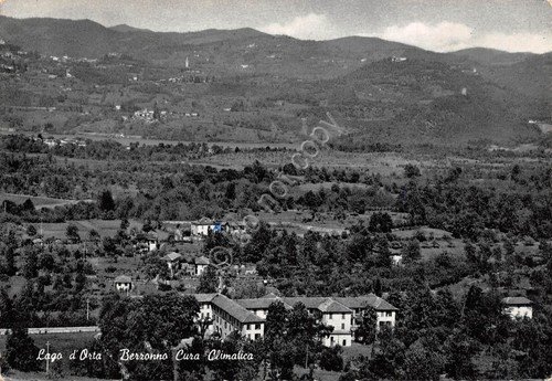 Cartolina Berzonno Lago d'Orta Panorama 1963