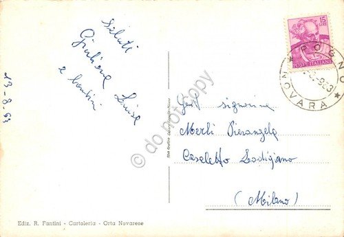 Cartolina Berzonno Lago d'Orta Panorama 1963 | Immagine Gallery 2