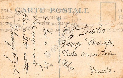 Cartolina Biarritz au part vieux plage