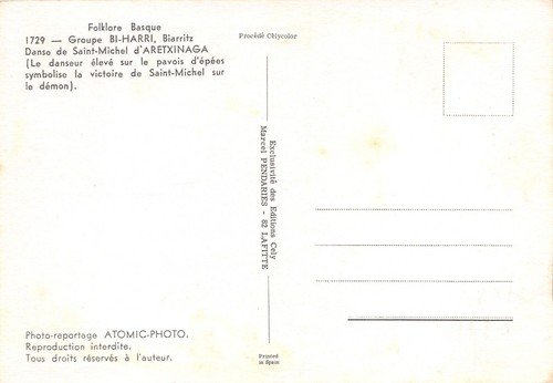 Cartolina Biarritz Danse de Saint Michel d' Arretxinga groupe Bi … | Immagine Gallery 2