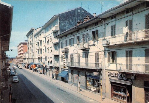 Cartolina Biella Chiavazza Via Mazzini Omega 1983