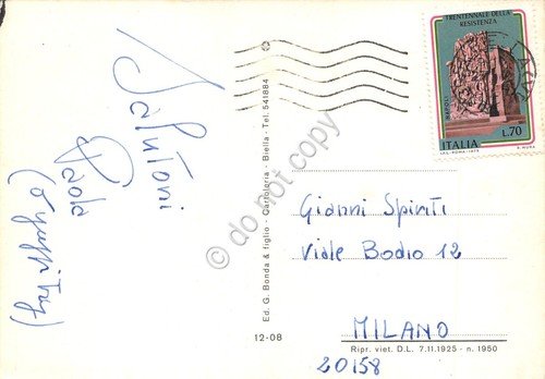 Cartolina Biella vedute varie della città