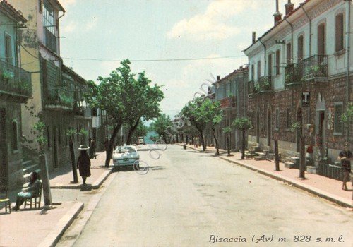 Cartolina Bisaccia Viale Vittorio Emanuele Tabaccaio