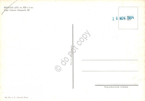Cartolina Bisaccia Viale Vittorio Emanuele Tabaccaio