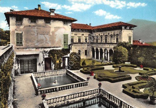 Cartolina Bisuschio Villa Cicogna Mozzoni colorata | Immagine principale