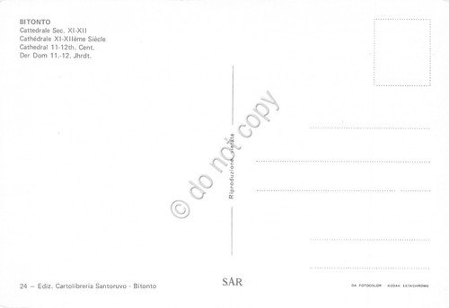 Cartolina Bitonto Cattedrale auto d'epoca animata (Bari) | Immagine Gallery 2