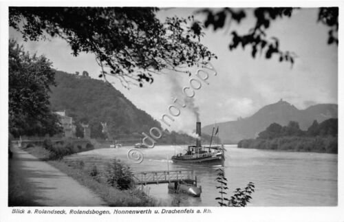 Cartolina Blick a Rolandseck - Rolandsbogen Nonnenwerth '50s