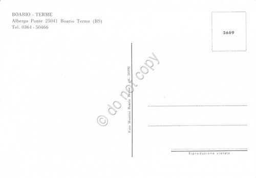 Cartolina Boario Terme Albergo Ponte vedute (Brescia) | Immagine Gallery 2