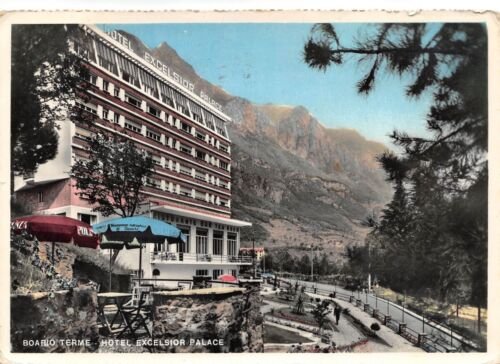 Cartolina Boario Terme Hotel Excelsior Palace 1952 (Bergamo)