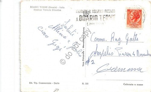 Cartolina Boario terme Villa May (Brescia) | Immagine Gallery 2