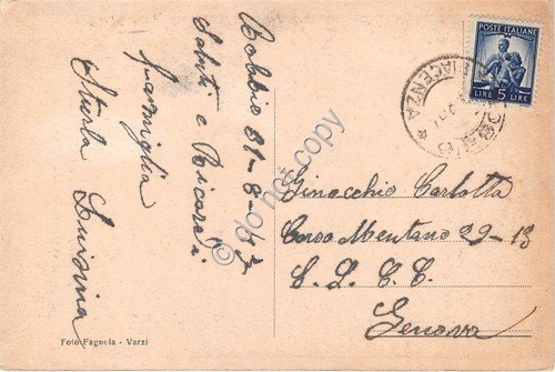 Cartolina Bobbio Altare e Urna Beato Gianelli 1943 | Immagine Gallery 2