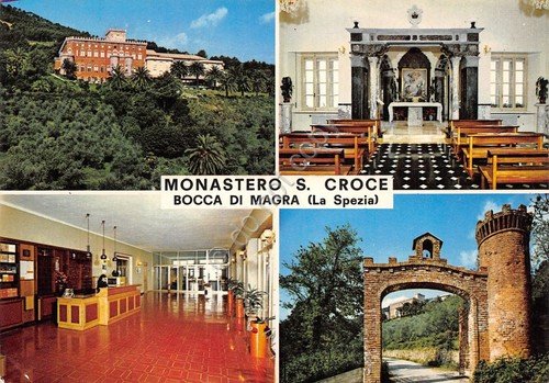 Cartolina Bocca di Magra Monastero Santa Croce 4 vedute (La …