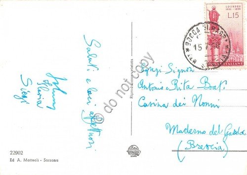 Cartolina Bocca di Magra panorama 1958 (Grosseto)