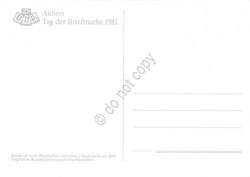 Cartolina Bochum Deutsche Bundespost Timbro filatelico 1981