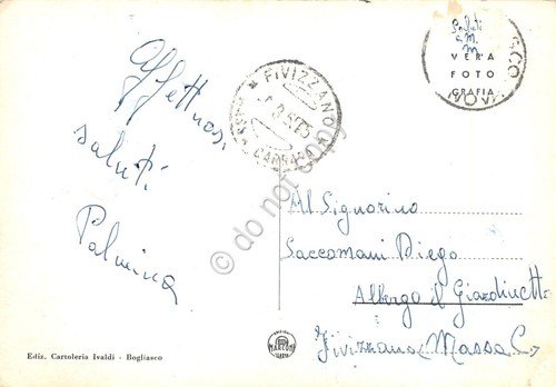 Cartolina Bogliasco Hotel Casablanca e spiaggia anni '50 | Immagine Gallery 2