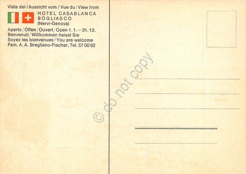 Cartolina Bogliasco Hotel Casablanca spiaggia | Immagine Gallery 2