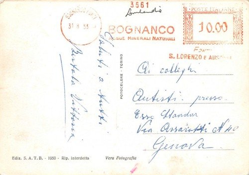 Cartolina Bognanco Panorama 1953