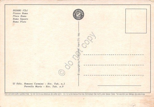 Cartolina Boiano Piazza Roma animata auto case anni '70 | Immagine Gallery 2