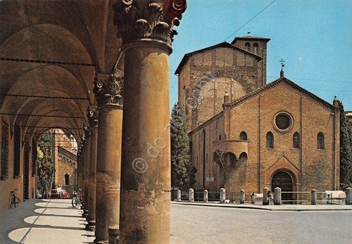 Cartolina Bologna Basilica di S. Stefano e portici | Immagine principale
