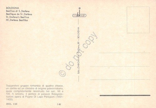 Cartolina Bologna Basilica di S. Stefano e portici | Immagine Gallery 2