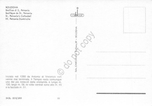 Cartolina Bologna Basilica di San Petronio animata | Immagine Gallery 2