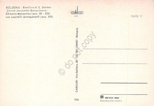 Cartolina Bologna Basilica S. Stefano Chiostro Monastico | Immagine Gallery 2