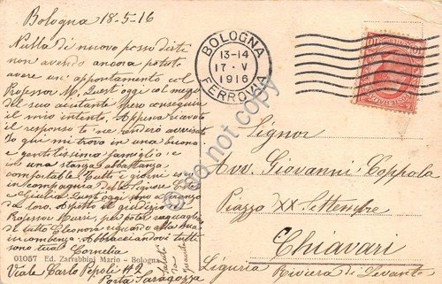 Cartolina Bologna Fontana del Nettuno 1916 | Immagine Gallery 2