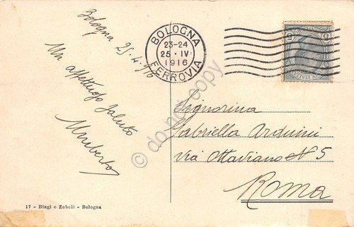 Cartolina Bologna Monumento 8 Agosto 1848 VG 1916 | Immagine Gallery 2