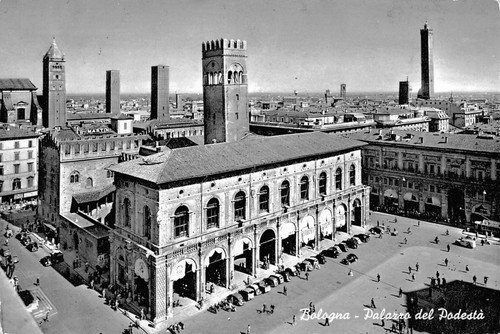 Cartolina Bologna Palazzo del Podestà 1965