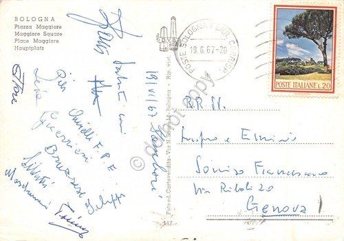 Cartolina Bologna Piazza Maggiore 1967 | Immagine Gallery 2