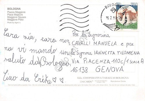 Cartolina Bologna Piazza Maggiore | Immagine Gallery 2