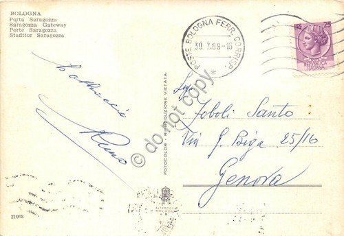 Cartolina Bologna Porta Saragozza 1968 | Immagine Gallery 2