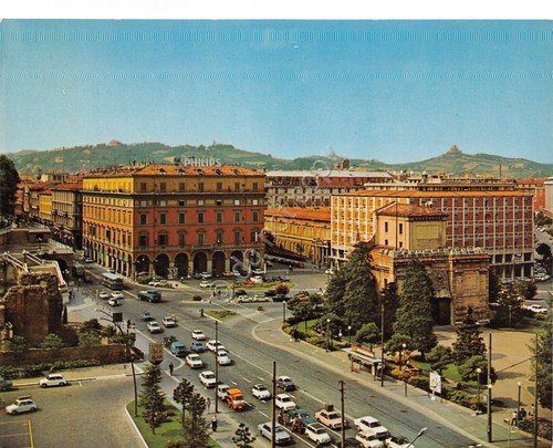 Cartolina Bologna Resti del Castello e Porta Galliera PHILIPS auto … | Immagine principale