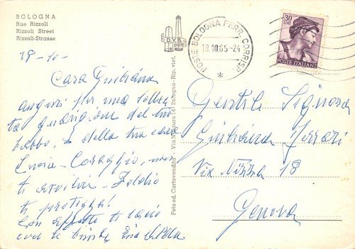 Cartolina Bologna Via Rizzoli 1965 | Immagine Gallery 2