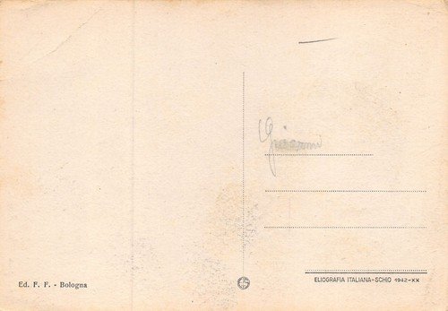 Cartolina Bologna Via Rizzoli animata auto d'epoca anni '40 | Immagine Gallery 2