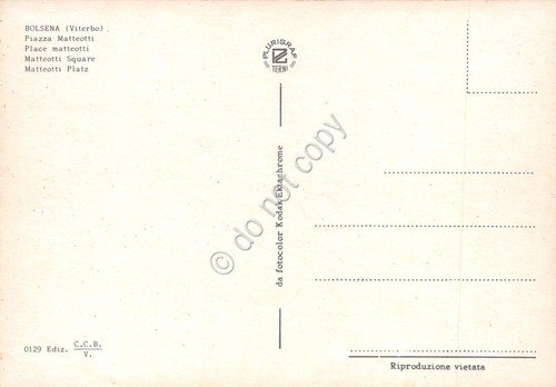 Cartolina Bolsena Piazza Matteotti auto animata anni '80 | Immagine Gallery 2