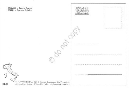 Cartolina Bolzano Bozen Ponte Druso 1956 Ghedina