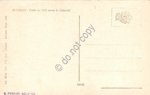 Cartolina Bolzano Colle verso Dolomiti panorama | Immagine Gallery 2