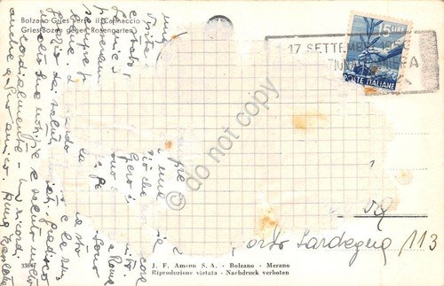 Cartolina Bolzano Panorama anni '50