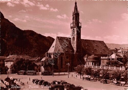 Cartolina Bolzano Piazza Walter 1951