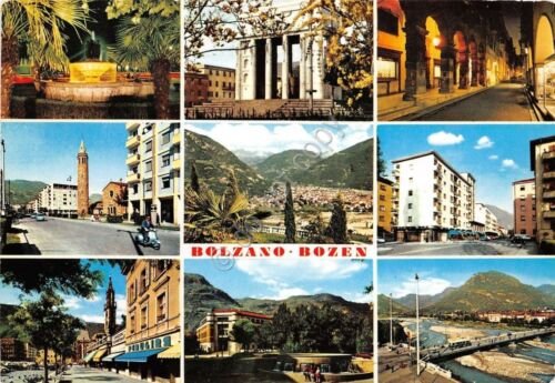 Cartolina Bolzano vedutine Vespa Piaggio 1967