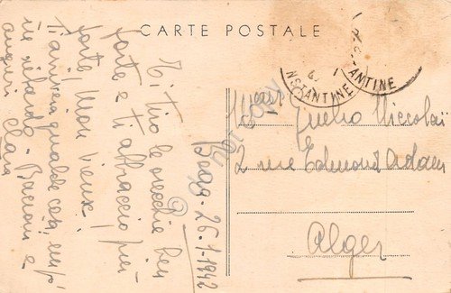 Cartolina Bone Constantine Palais Consulaire auto d'epoca 1942