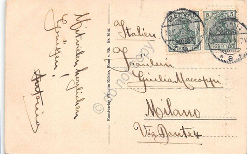 Cartolina Bonn Evangel Kirche anni '10 damaged | Immagine Gallery 2