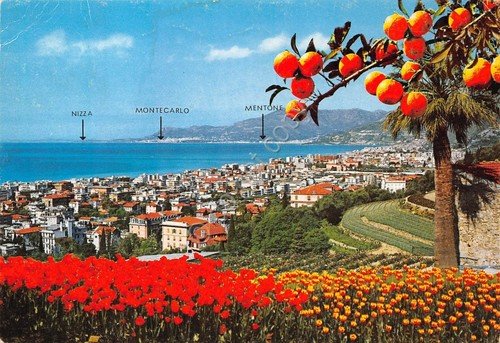 Cartolina Bordighera Panorama e Costa Azzurra 1983 (Imperia) | Immagine principale