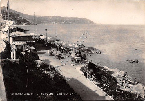 Cartolina Bordighera S. Amelio Bar Morena 1951 (Imperia) | Immagine principale