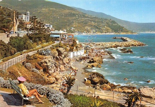Cartolina Bordighera Scogliera S. Ampeglio e Villa Garnier animata anni … | Immagine principale