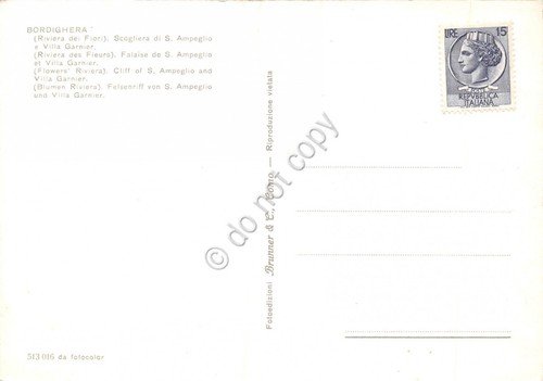 Cartolina Bordighera Scogliera S. Ampeglio e Villa Garnier animata anni … | Immagine Gallery 2